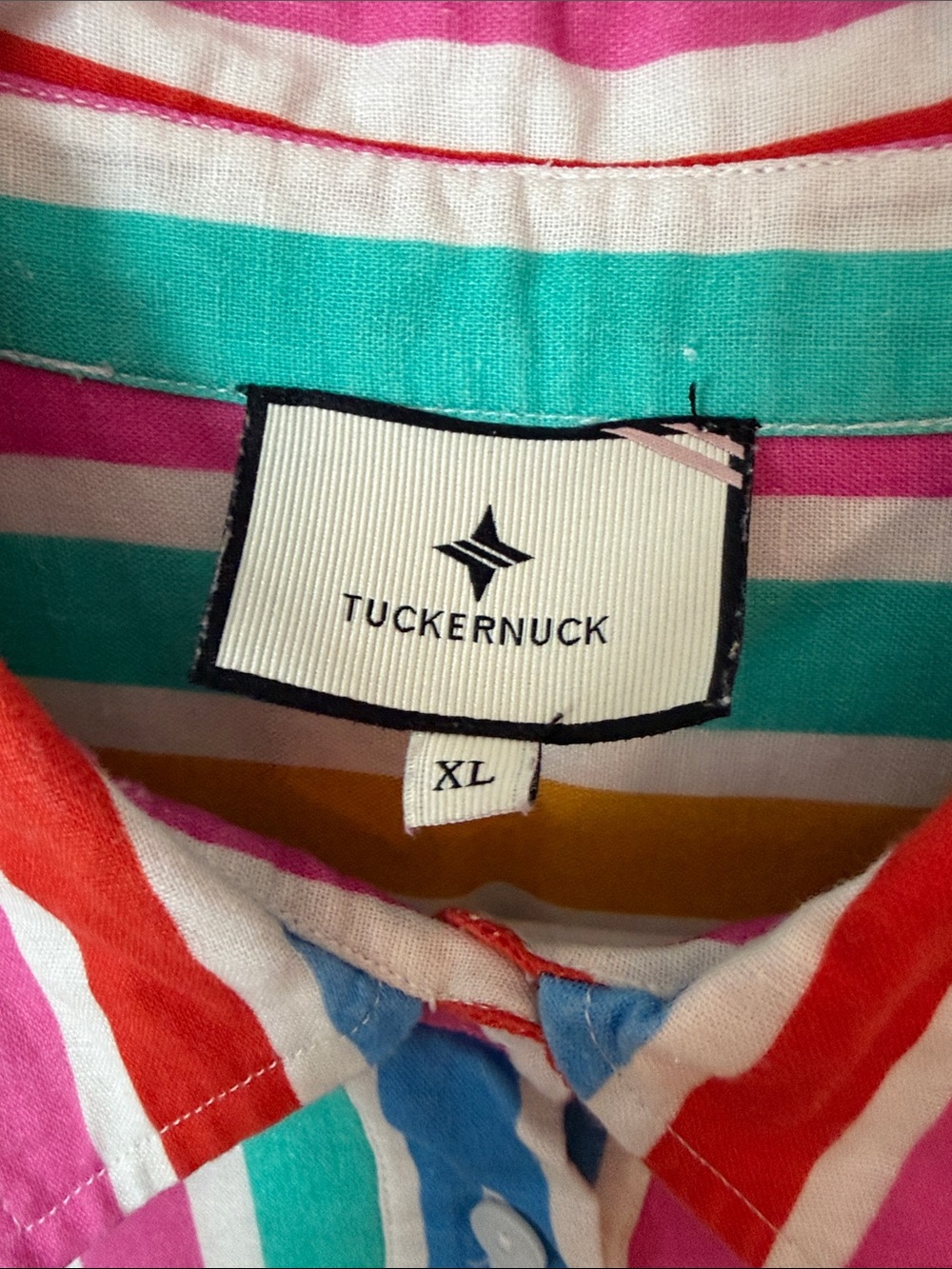 Tuckernuck Multicolor Striped Linen + Cotton Button-Up Shirt Dress - Picture 2 of 14